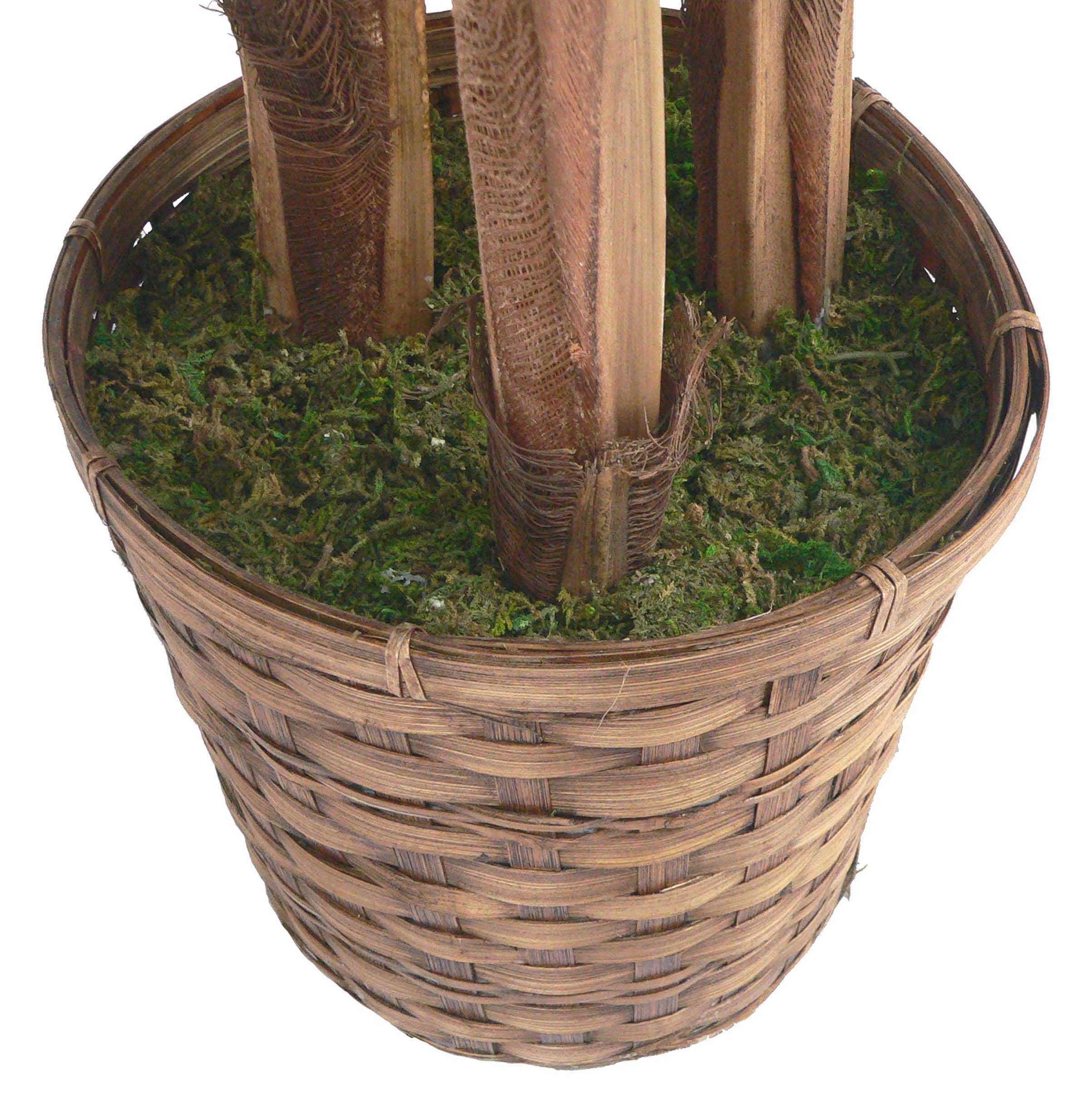 MinxNY - Wholesale Artificial Plant - 60" Tall Palm Tree In Bamboo Wicker Planter1