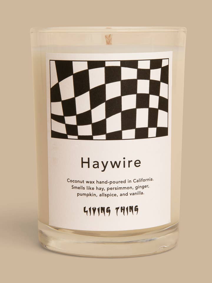 Haywire: Hay, Pumpkin Spice + Vanilla Candle for wholesale by Living Thing