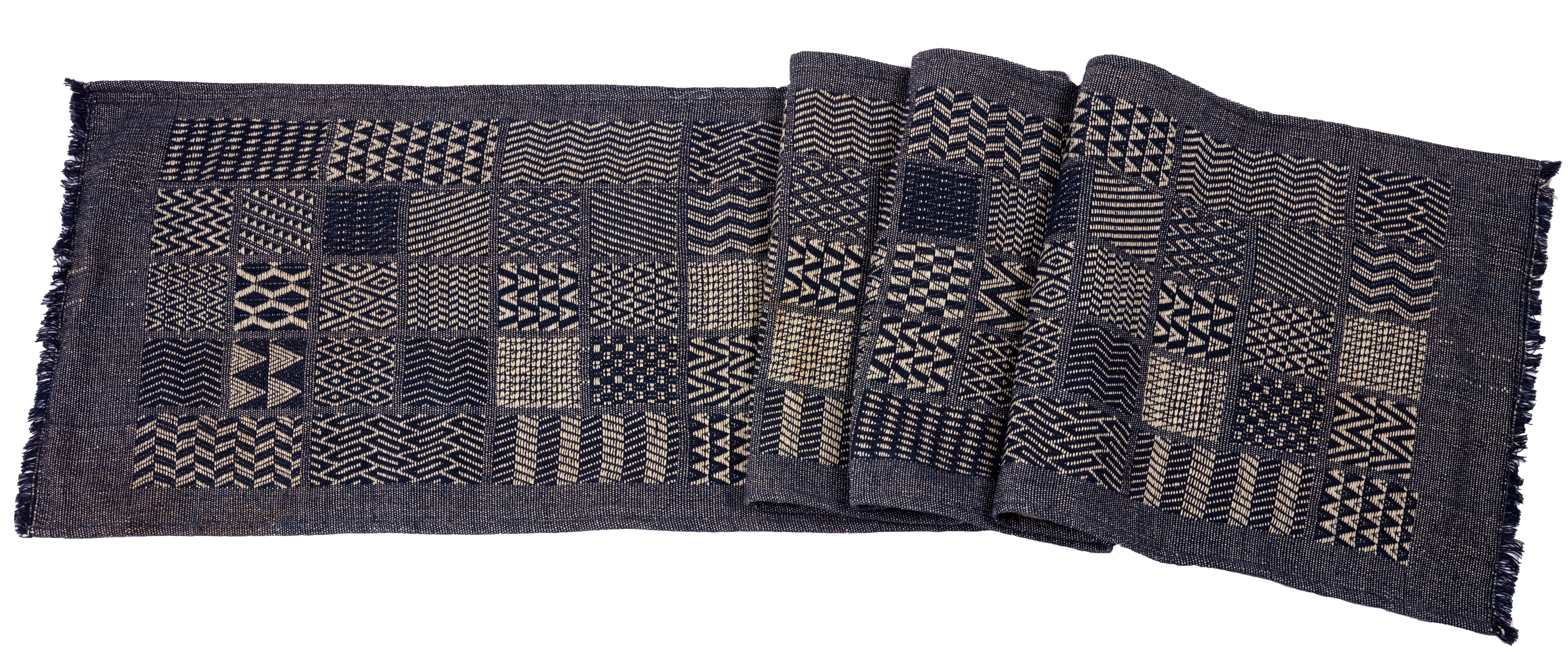 Arcadia Home - Wholesale Table Runner - Hand-Loomed CottonTable Runner - Indigo Blue  18"x96",2