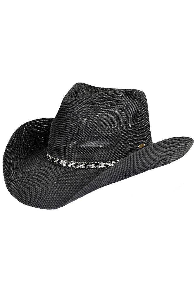 Hana - Wholesale Cowboy Hat - Women's - C.C Rhinestone Trim Band Cowboy Hat1