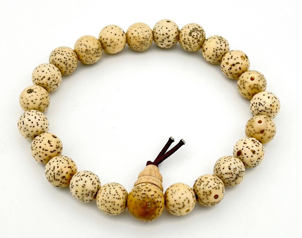 Namu Baru Inc. - Wholesale Beaded Bracelet - White Lotus Seed Beaded Bracelet - Wrist Mala - 8mm2
