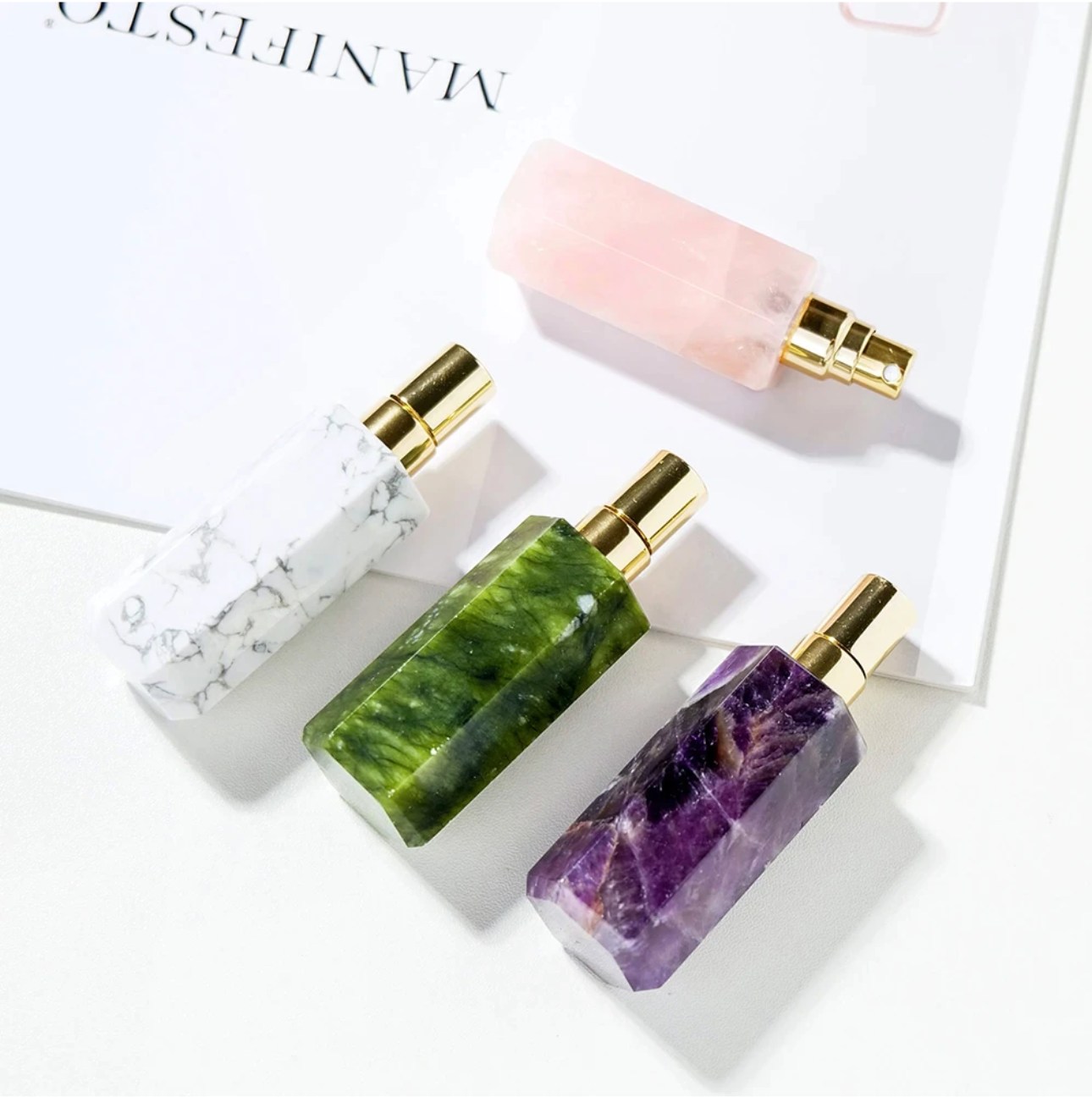 Crystolver (We Cover All Import Fees) - Wholesale Perfume/Eau de Toilette - Natural Crystals Gem Perfume Bottle10