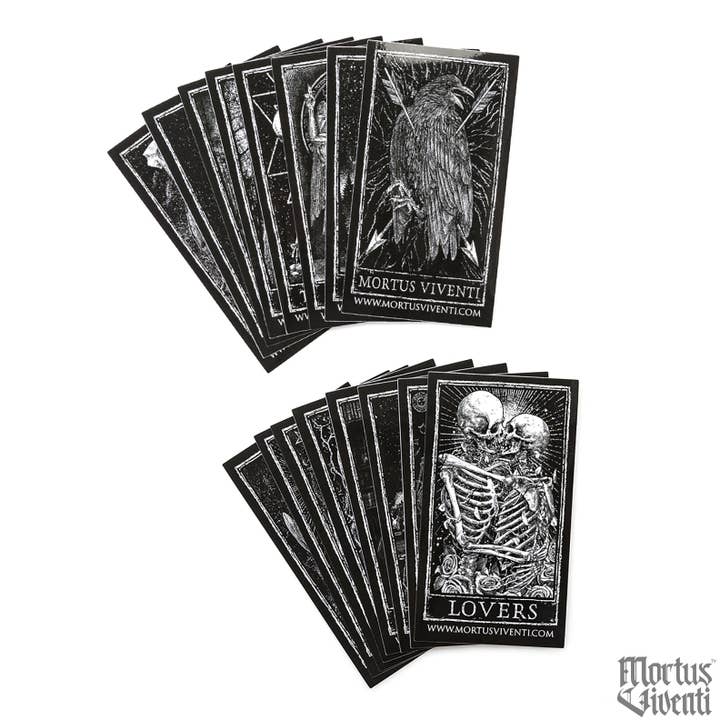 Tarot Card Sticker Pack for wholesale by Mortus Viventi