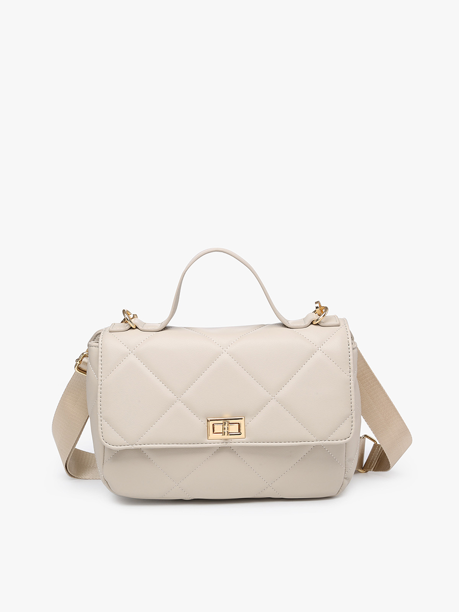 Jen & Co. - Vente Sac à bandoulière – femme - EH2244 Sac bandoulière matelassé à harpe avec fermoir pivotant2