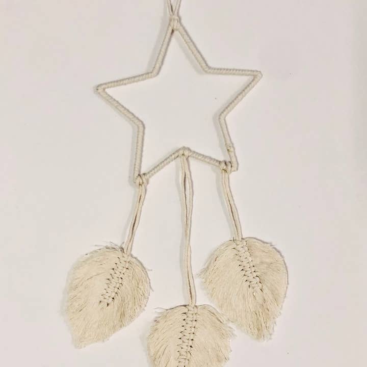 EcoFreax – wholesale Wall decor – Kids & Baby – Boho Macrame Star Dream Catcher Woven Wall Decor1