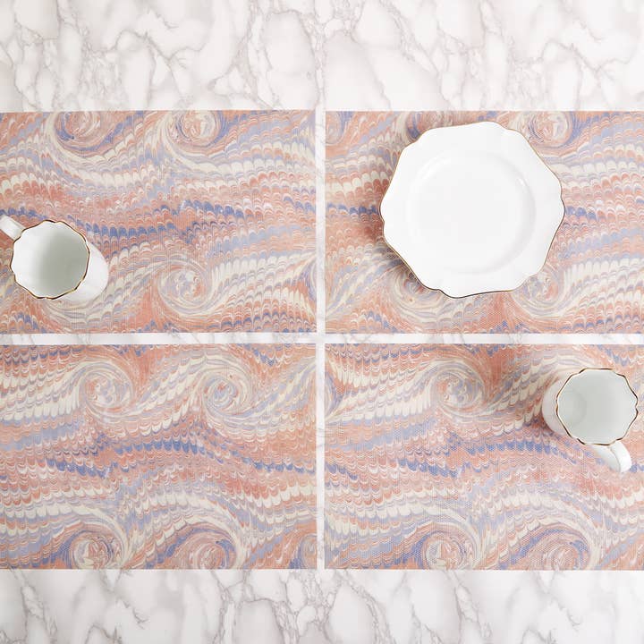 Siren Song - Wholesale Placemat - Siren Song Papier Marble Woven Vinyl Placemats – Set of 41