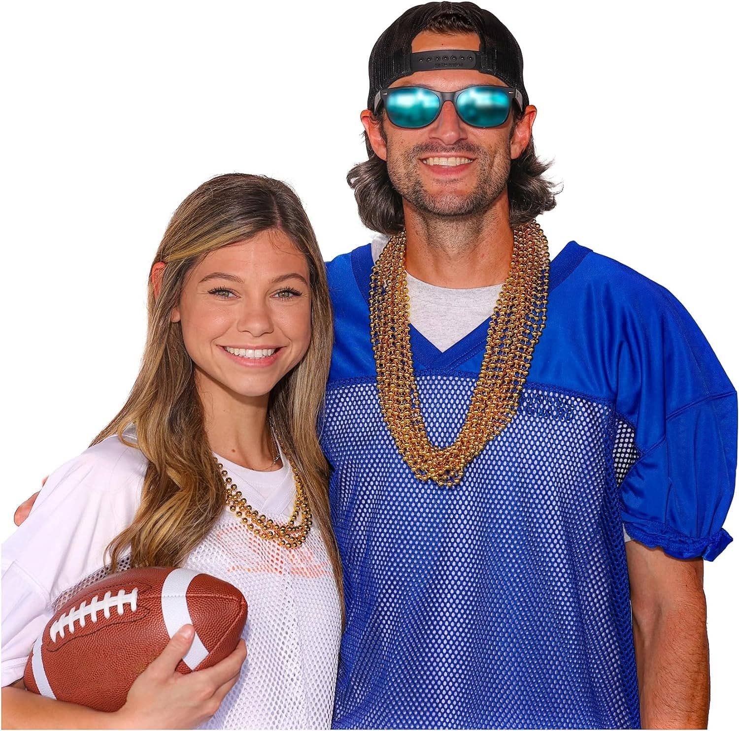 The Mardi Gras Krewe - Wholesale Party Favor - Mardi Gras Beads 33 inch 7mm, 12 Dozen, 144 Necklaces with Doubloon- Bulk Party Favors7