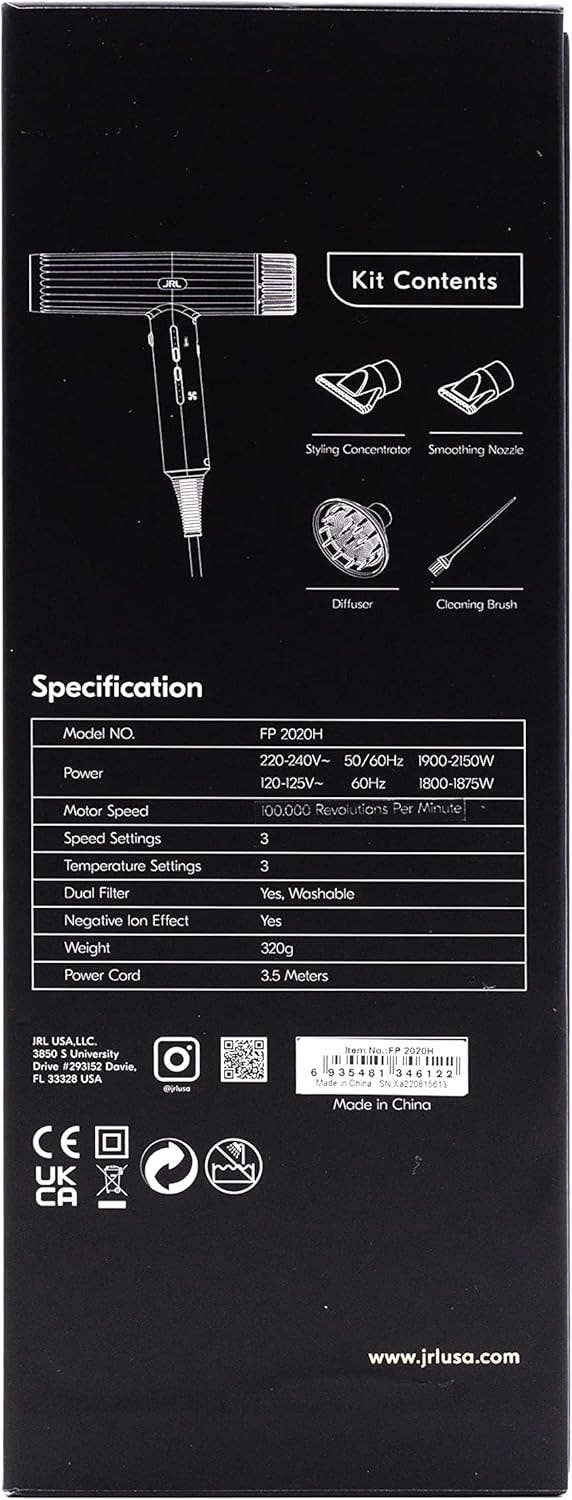 Salon Equipment Pros - Wholesale Hair Dryer - JRL Forte Pro Dryer - Professional Hair Blow Dryer - FP2020H5