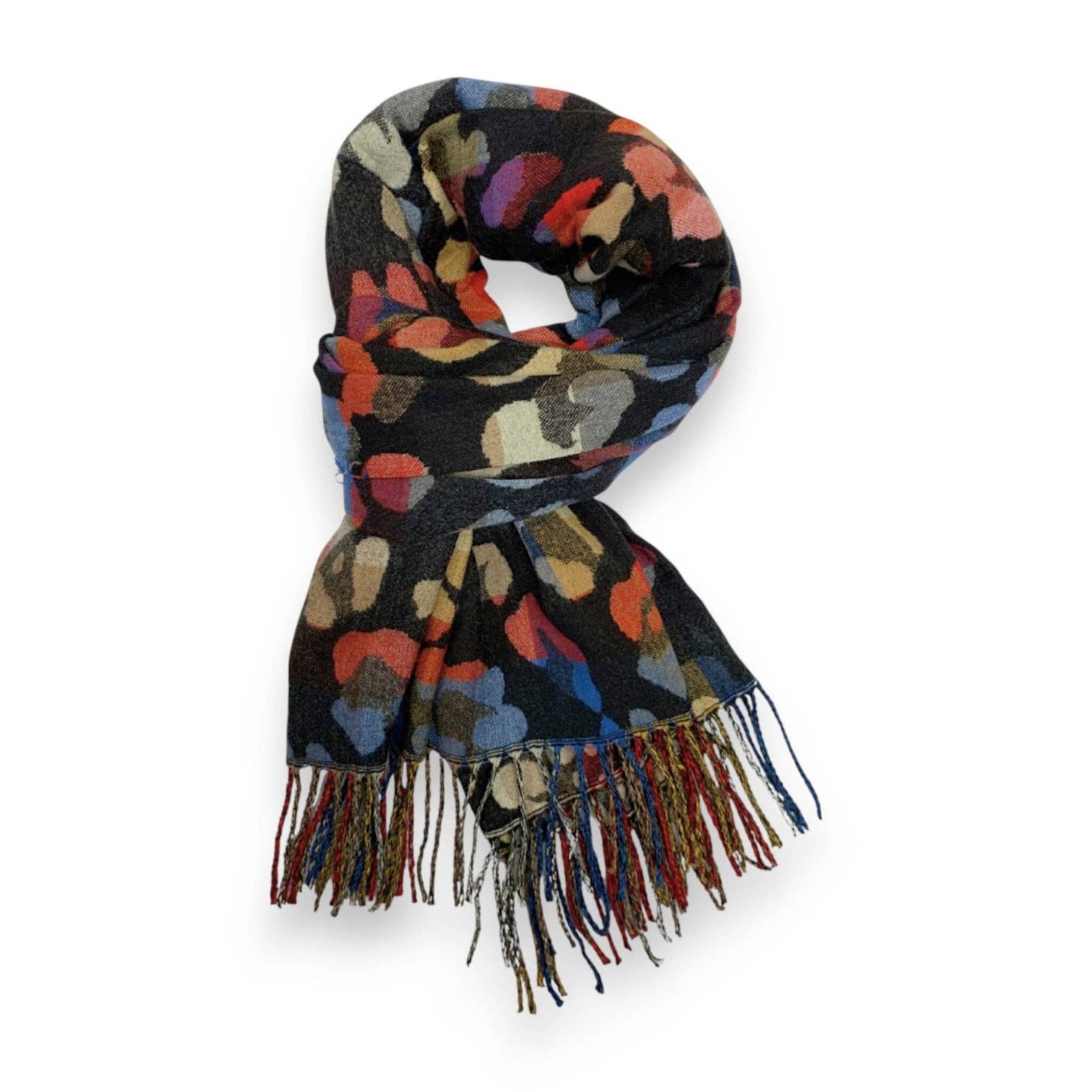 Lili Scarves (US Duty Free) - Wholesale Sjaal - Dames - Regenboog Luipaardprint Kasjmiermix Wintersjaal4