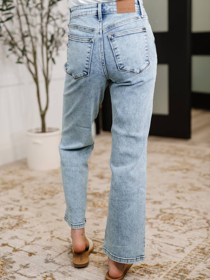 Avenue Wholesale - Wholesale Jeans - Women's - Judy Blue High Rise Stone Wash Straight Fit Jeans3