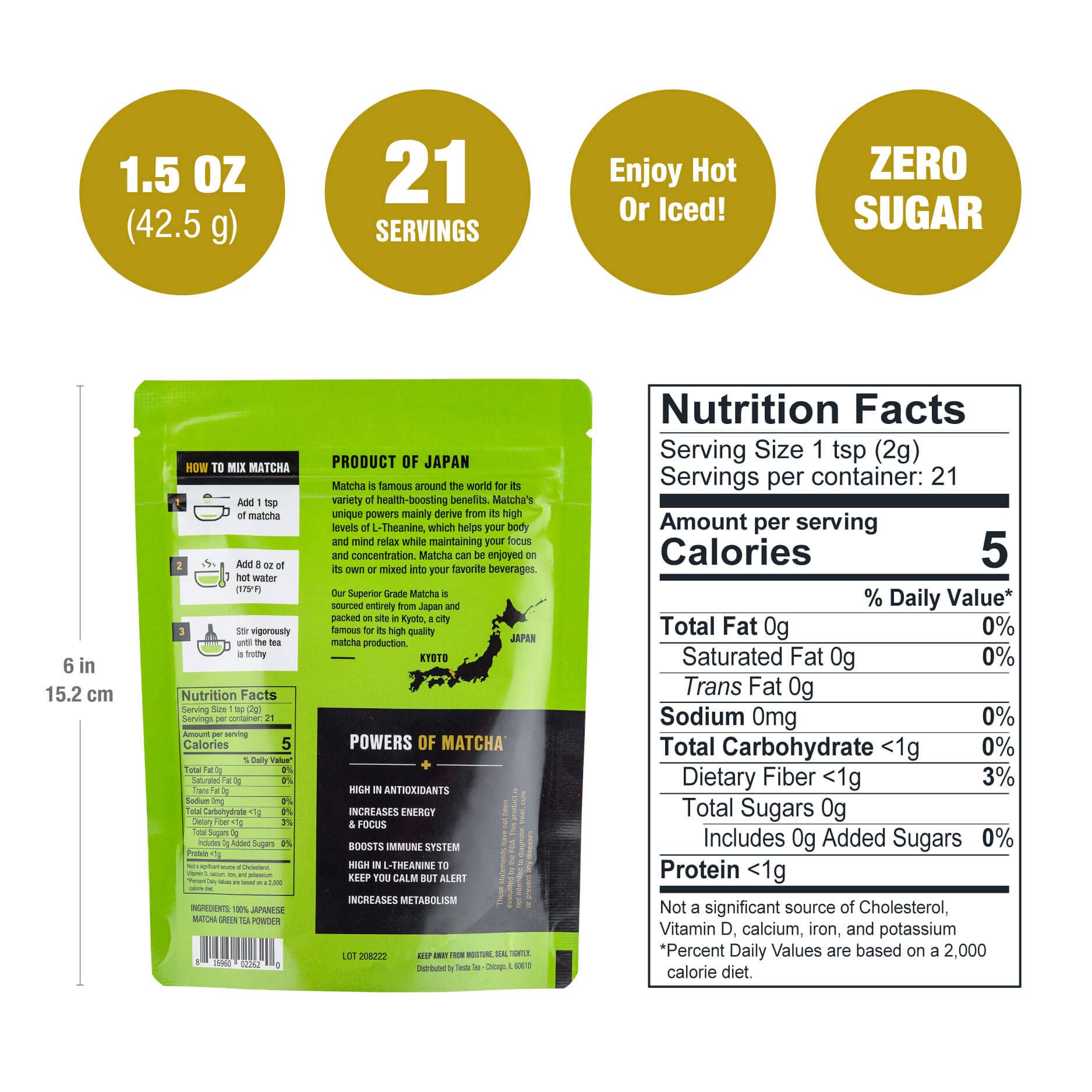 Tiesta Tea Company (loose leaf teas & accessories) - Vente Thés santé/détox - Matcha de qualité supérieure - Poudre de thé vert japonais3