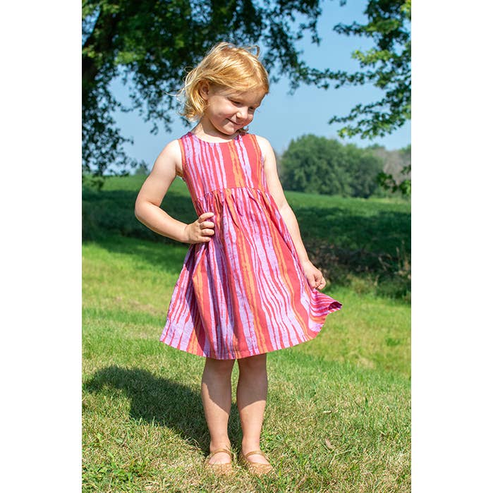 Kids Sundress: Reeds - Melon-Organic for wholesale by Global Mamas