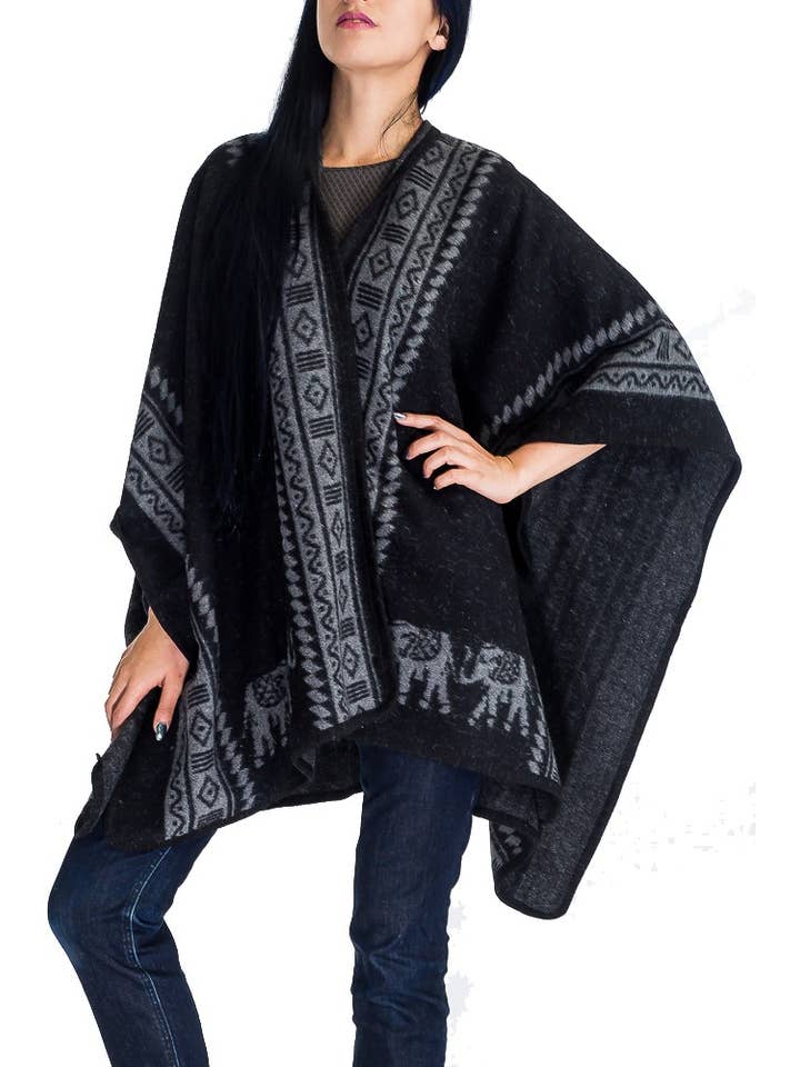 Cap Zone - Wholesale Poncho - Women's - Elephant Cape Western Poncho2