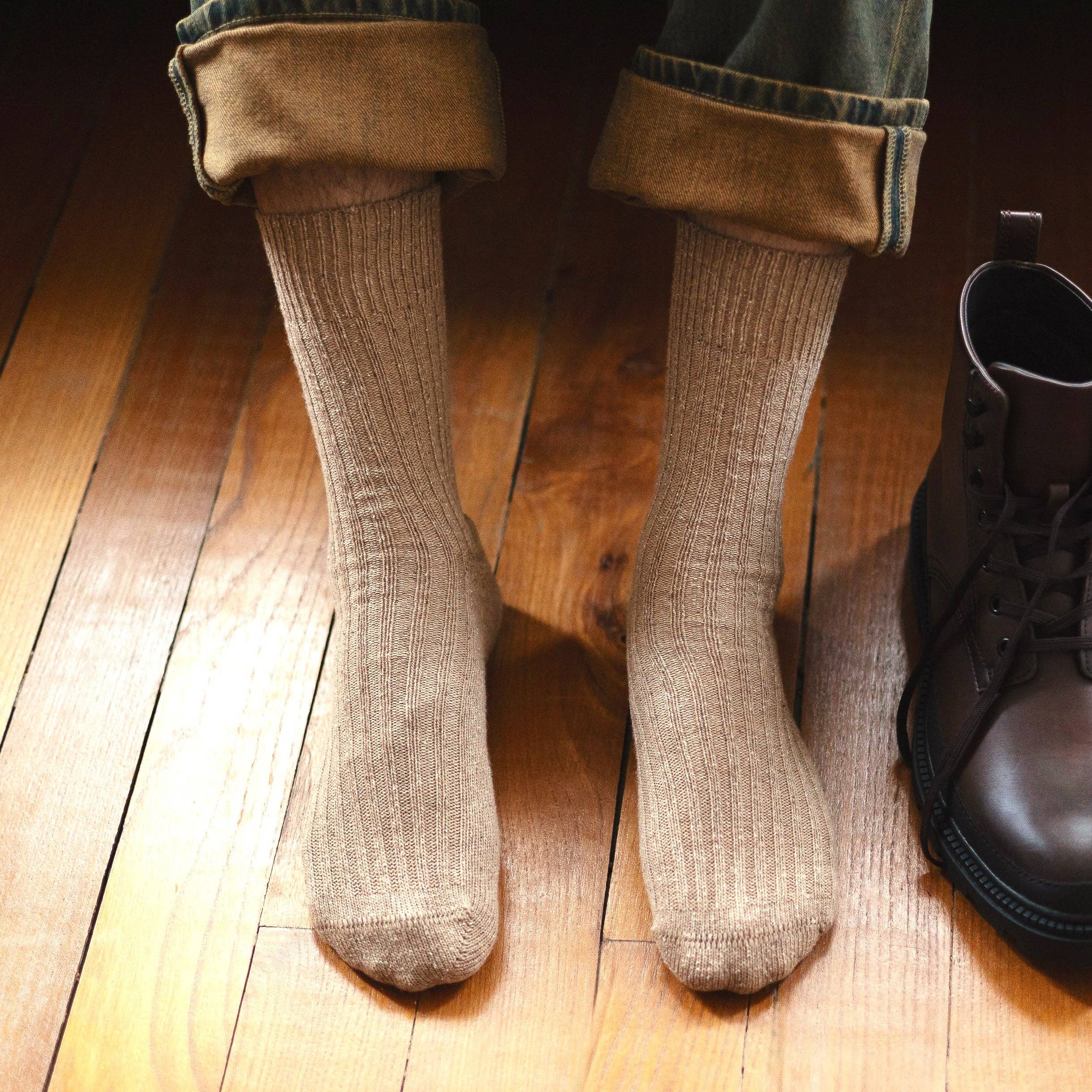 KLUE - Wholesale Socks - Unisex - KLUE Silk and Wool DUST STAR socks | Beige3