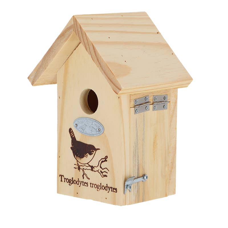 Esschert Design USA - Wholesale Bird House - Birdhouse w/Winter Wren Line Drawing, Wood1