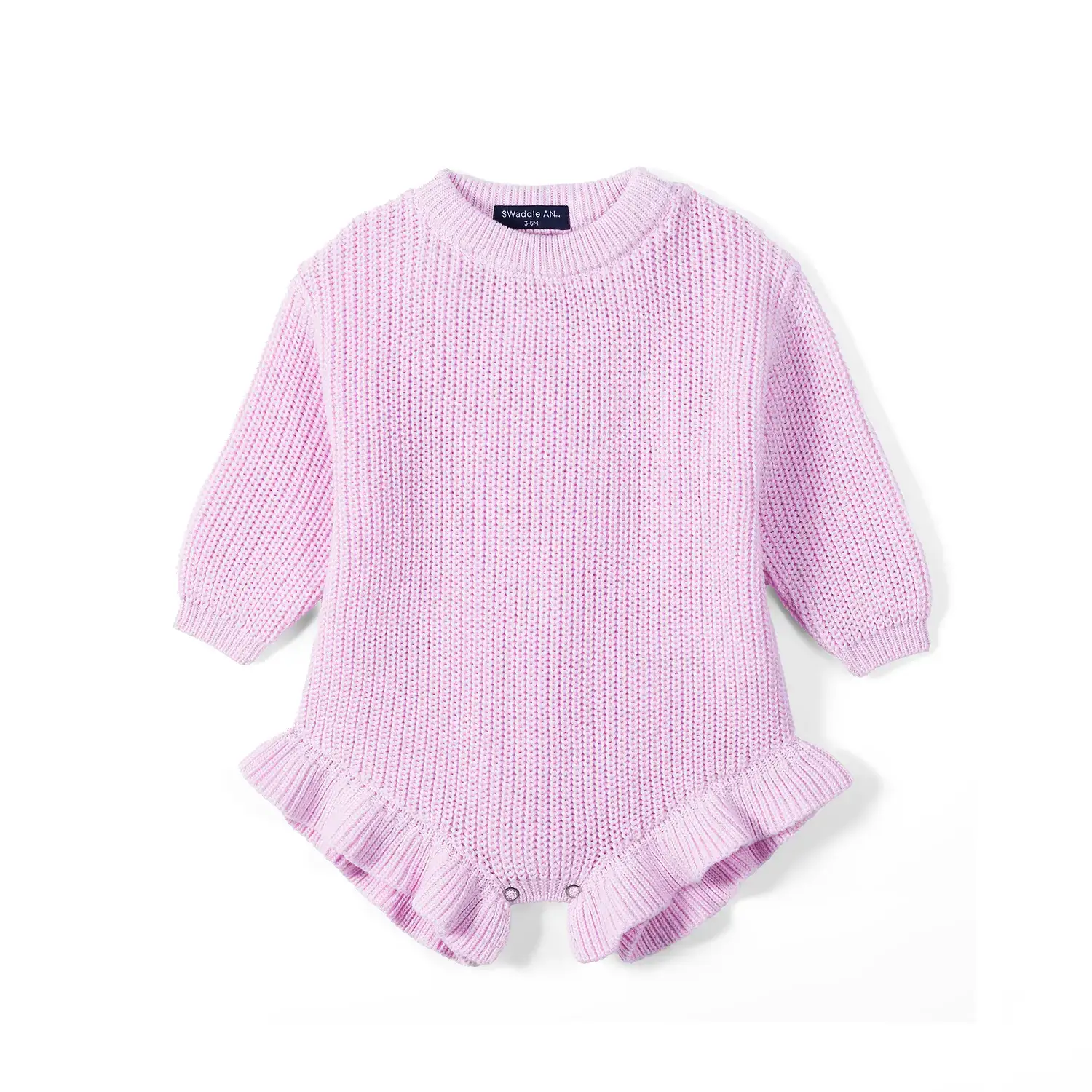 SwaddleAn - Wholesale Romper - Kids - 100% Cotton Ruffle Baby Girl Knit Romper 24