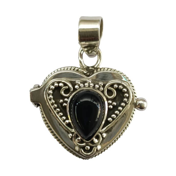 Poison Hänge Onyx Silver - Hjärtformad för wholesale av SILVER CAVE