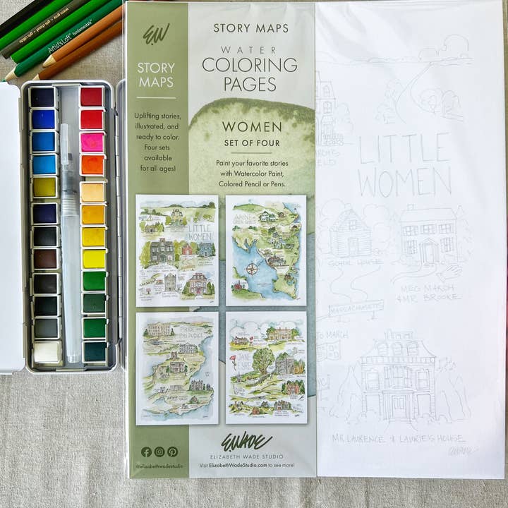 Elizabeth Wade Studio - Wholesale Coloring Book - Adult - Coloring Pages: Women