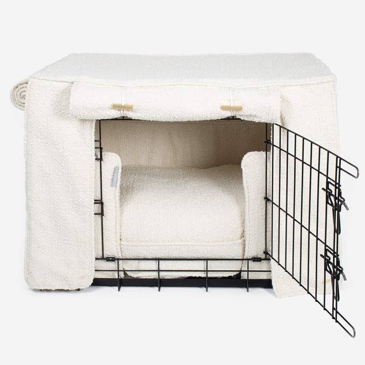 Lords and Labradors - Venta al por mayor Cama - Perros - Juego de jaulas para perros en bouclé marfil