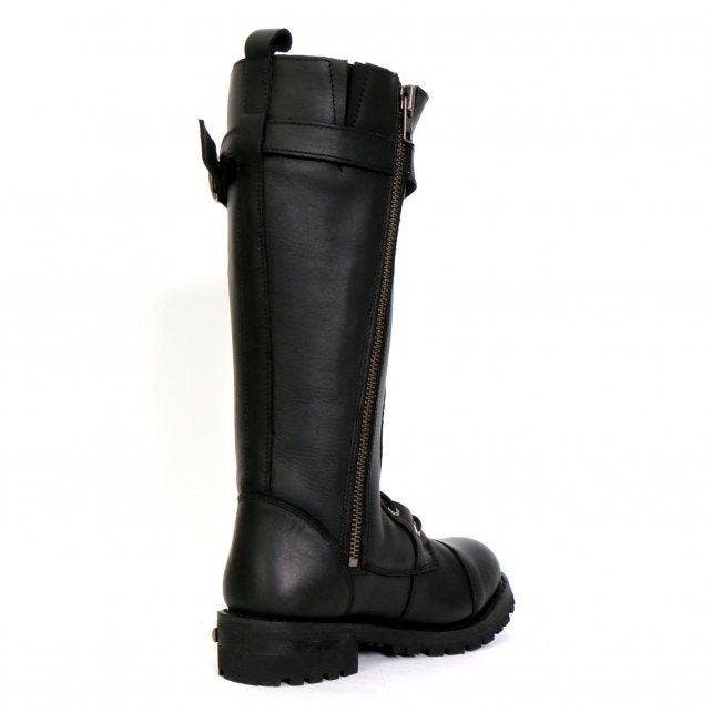 Hot Leathers BTL1005 Ladies 14-inch Black Knee-High Leather Boots with Side Zipper Entry for wholesale on Faire8