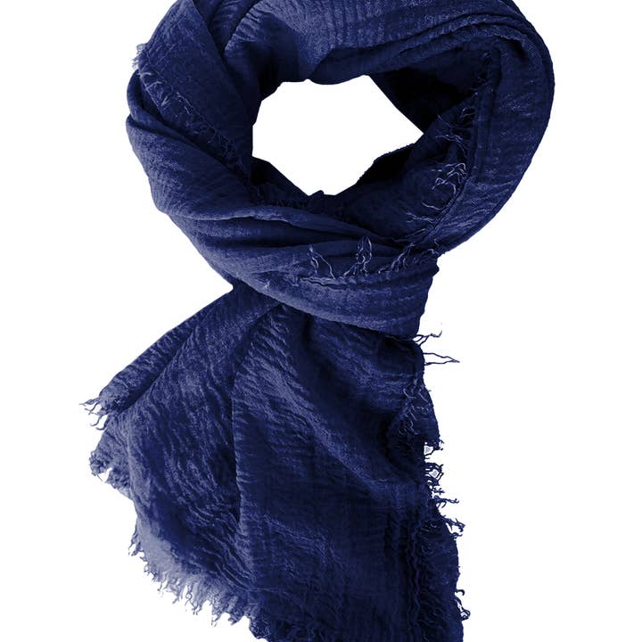 Rubyzaar - Wholesale Scarf – Women's - Boho Scarf - Cobalt1