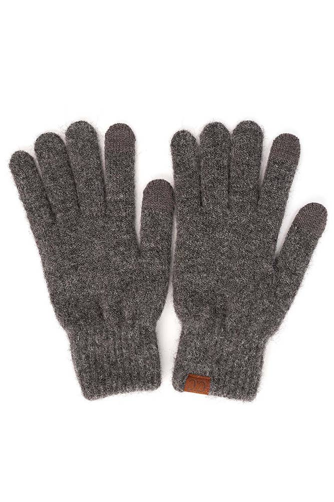 Hana - Wholesale Gloves - Women's - C.C Heather Knit Plain Gloves4