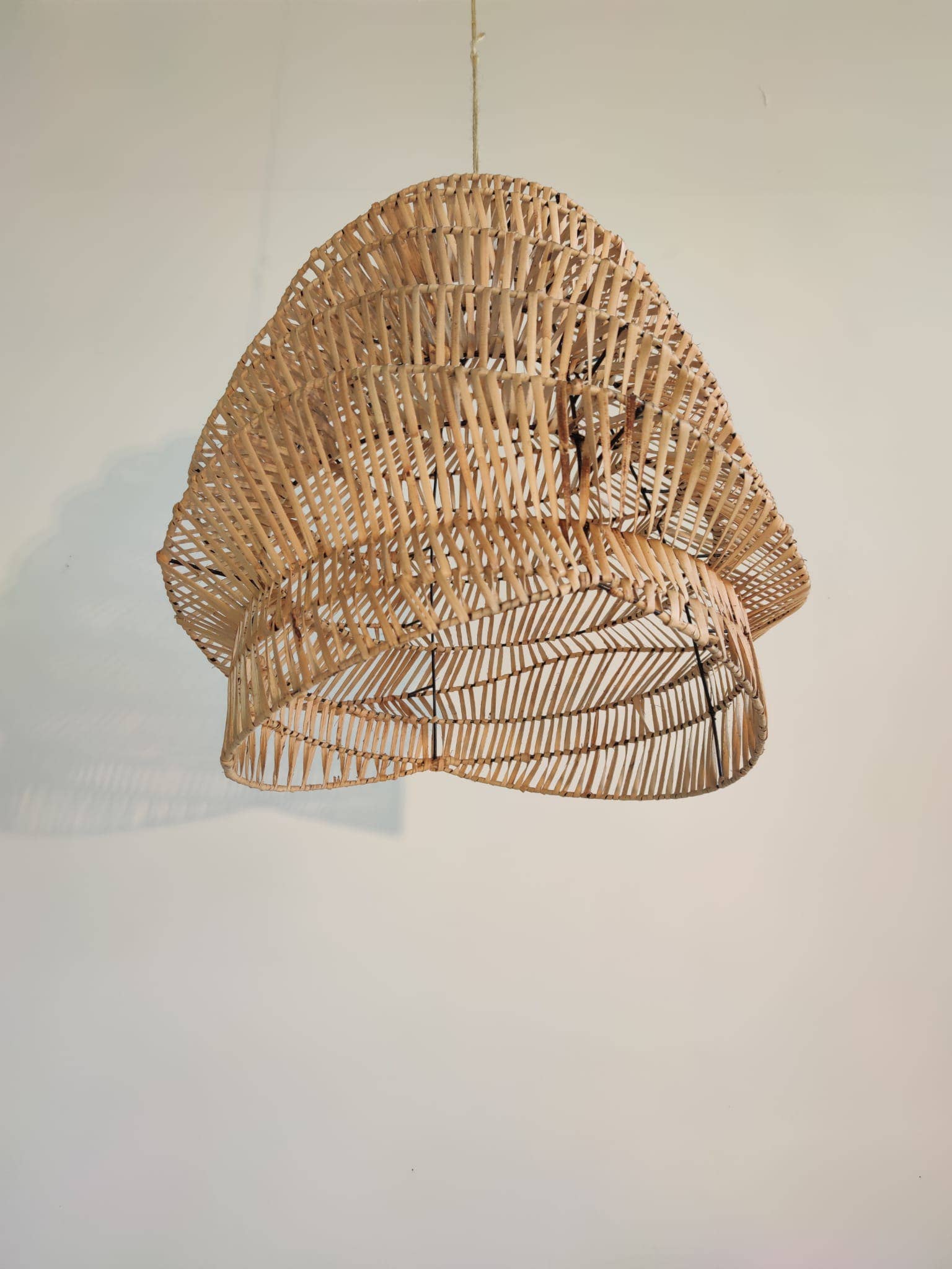 Office Objets - Wholesale Chandelier/Hanging Light - Woven rattan pendant in natural accordion shape17