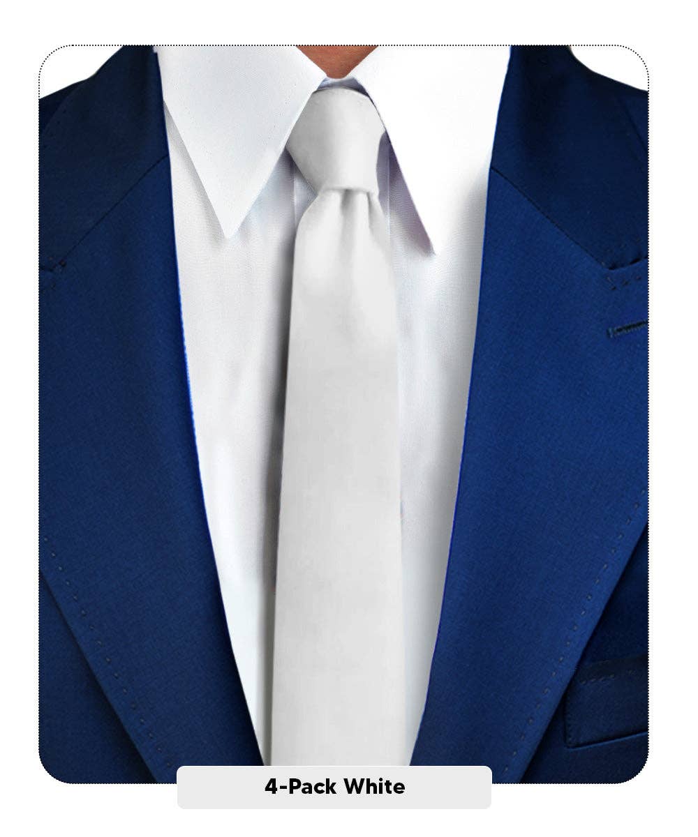 Dubal Brothers - Vente Cravate – homme - Cravate fine unie (4 paquets) par Vittorio Farina48