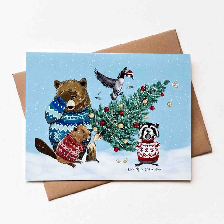 Carte de Noël d'un autre barrage pour la vente par True North Creations