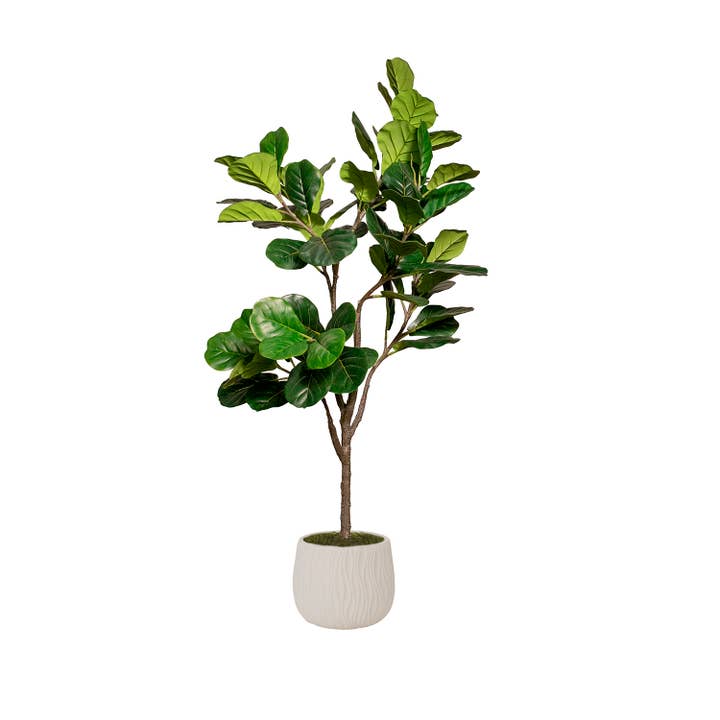 MinxNY - Wholesale Artificial Plant - 72.6Artificial Fiddle Leaf Fig tree|Shell fiberstone planter