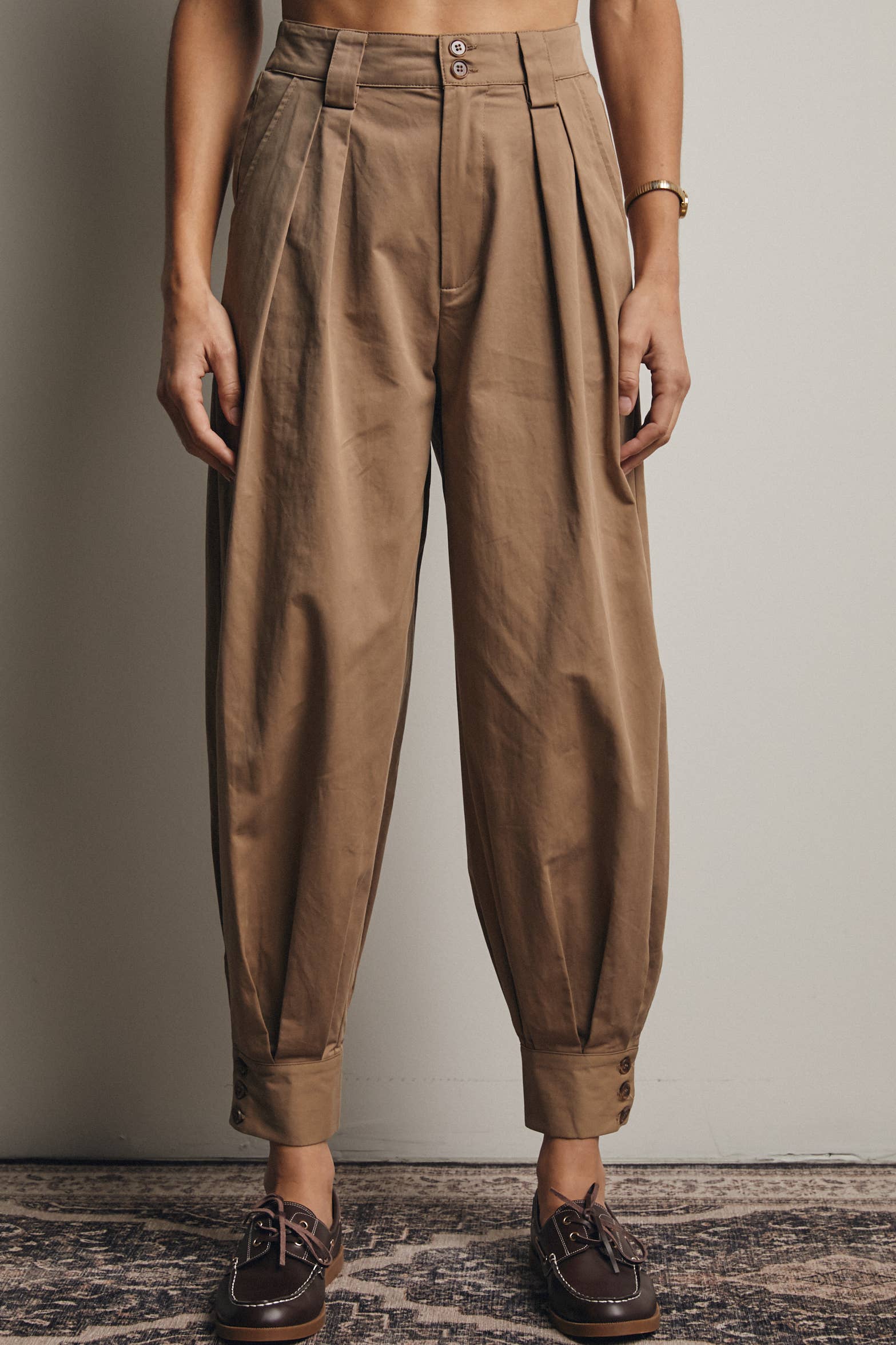 Forte - Vendita all'ingrosso Pantalone - Donna - Pantaloni affusolati con polsino plissettato FP000211