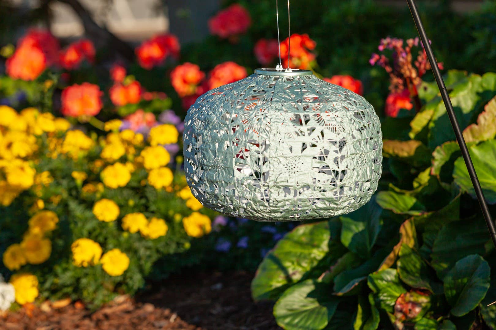 Allsop Home & Garden - Wholesale Outdoor/Lawn Light - Stella Square Sunflower 11" Solar Lantern - Sage26