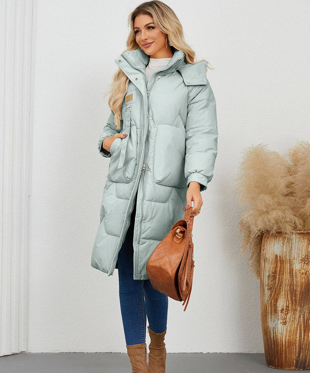 Aria Romance - Wholesale Coat - Women's - Quilted Longline Puffer Coat4