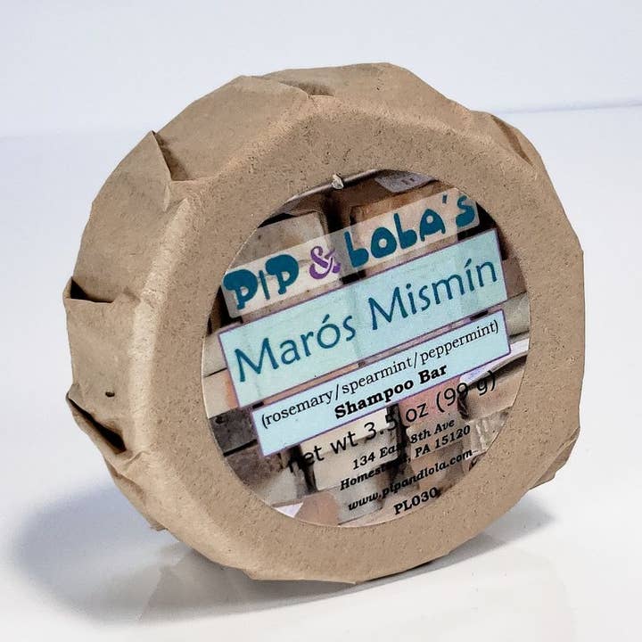Maros Mismin - rosmarin Mint Shampoo Bar för wholesale av Pip & Lola's Everything Homemade