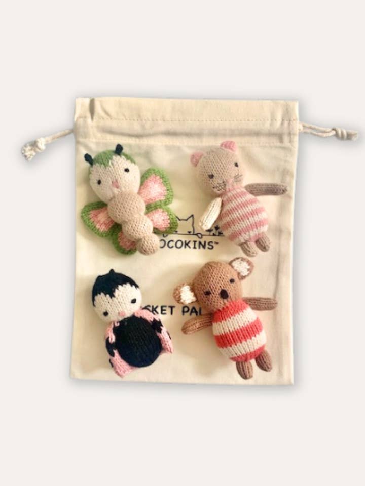 3" Mini Pocket Pal Set of 4 (Pinks) for wholesale by PocoKins