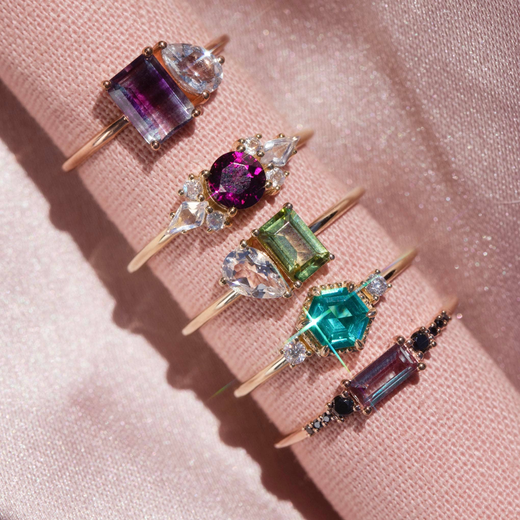 La Kaiser - Wholesale Single Stone/Solitaire Ring - 9kt Peridot and Topaz Moi & Toi Ring3