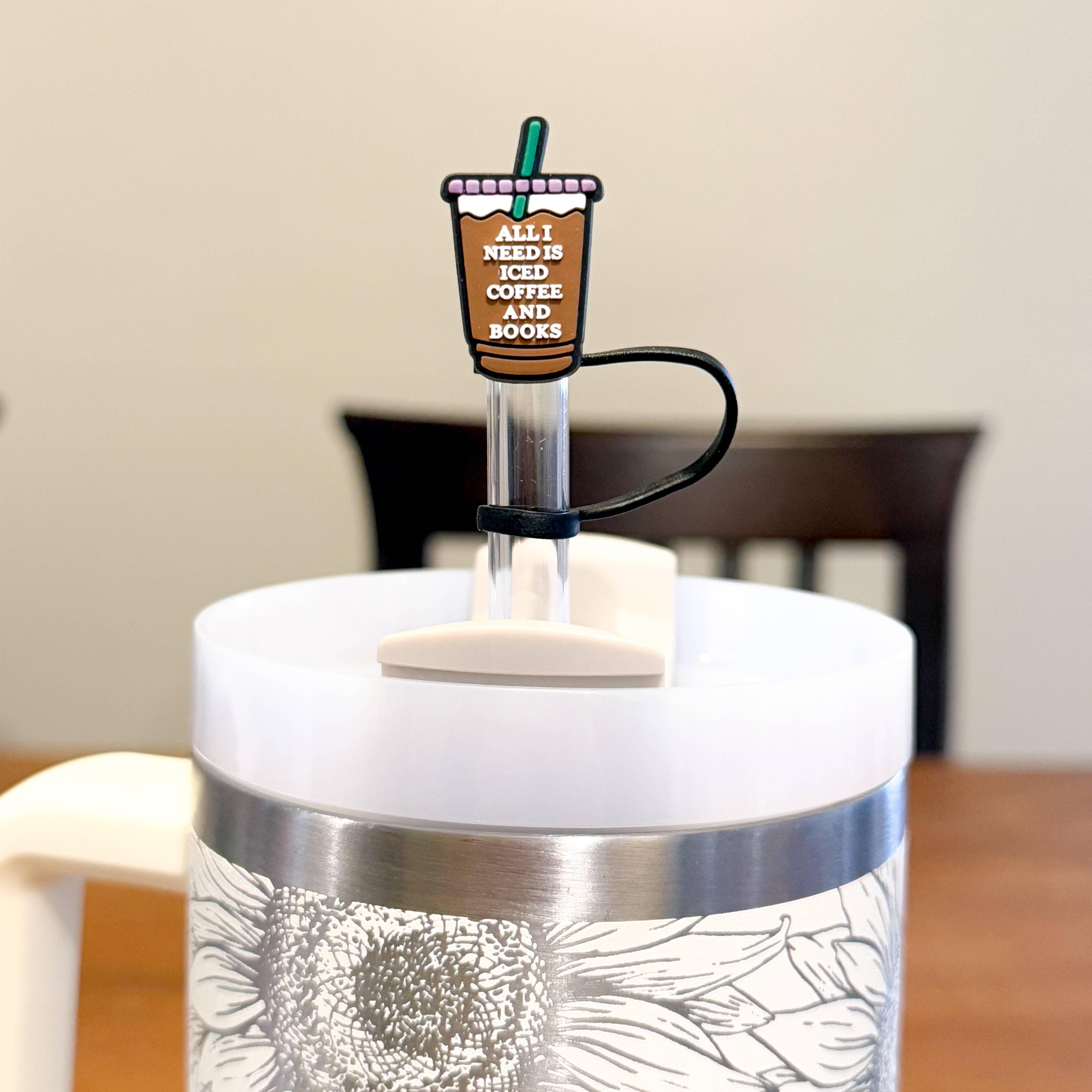 Vroom Blooms - Wholesale Drinking Straw - Straw Topper 3 pack - Bookish Theme / Stocking Stuffers3