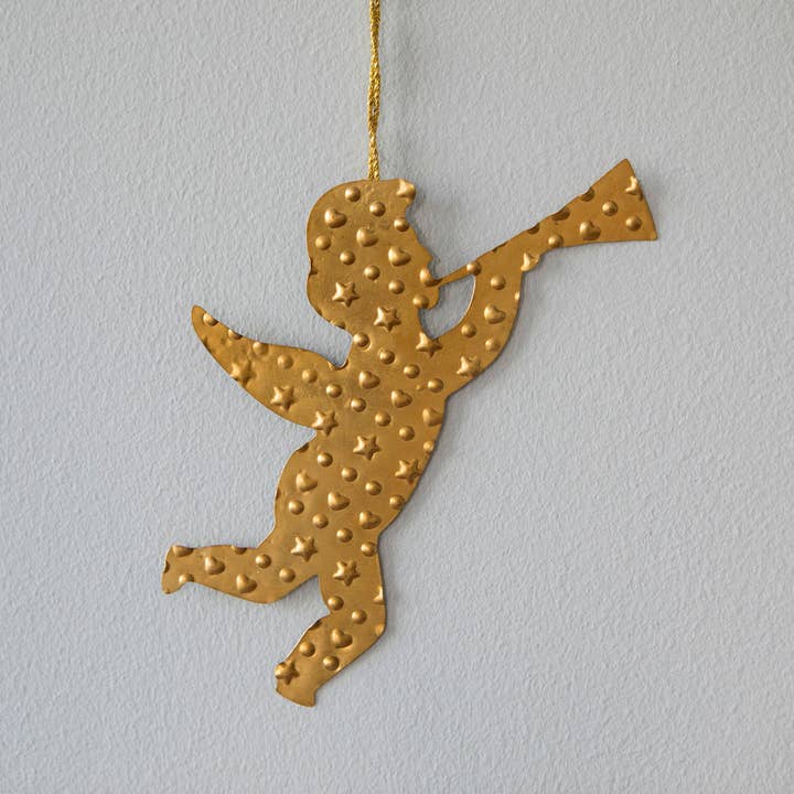 Mahe Homeware - Wholesale Ornament - Heralding Angel Brass Ornament