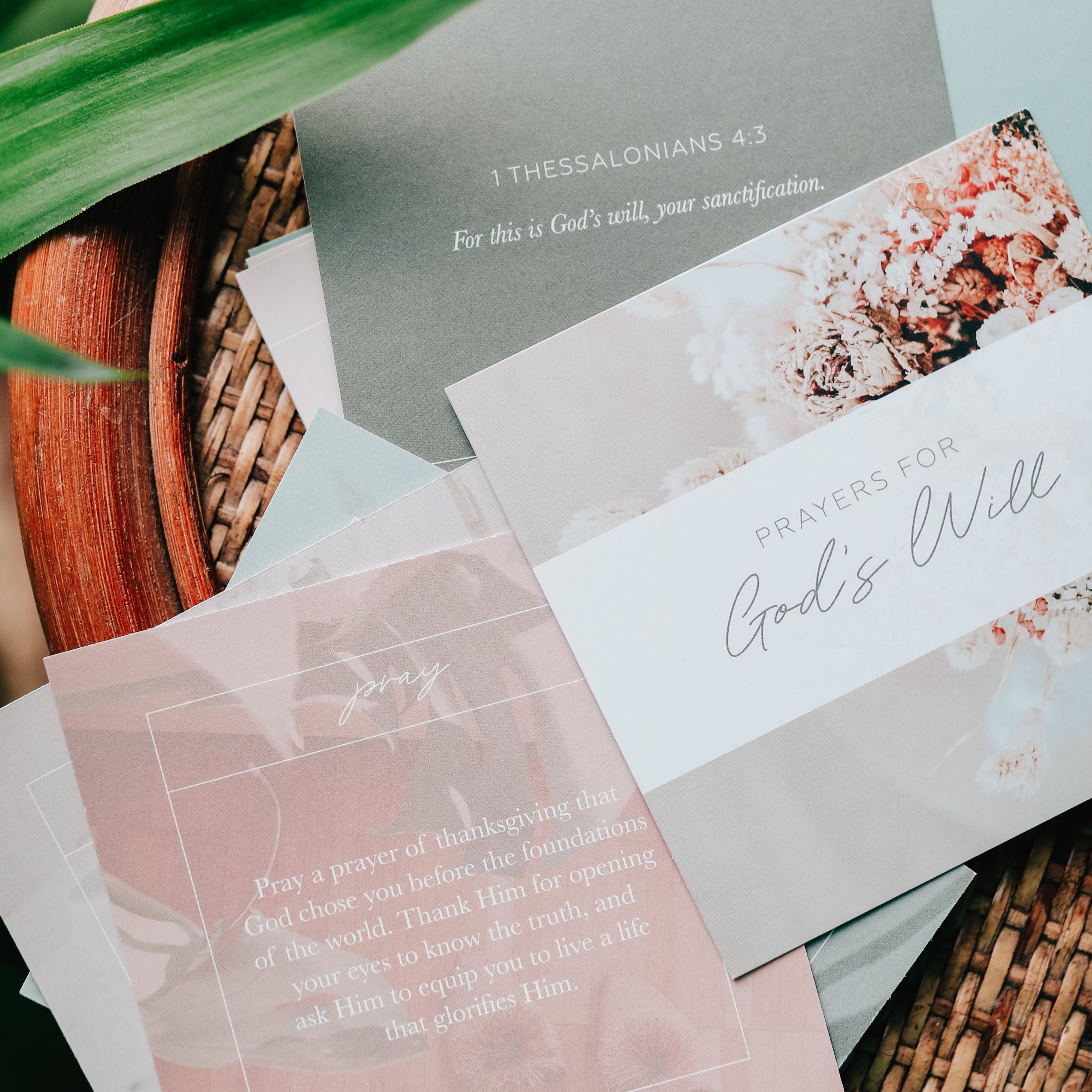 The Daily Grace Co - Wholesale Religious Card - Prayers for God's Will Verse Card Set1