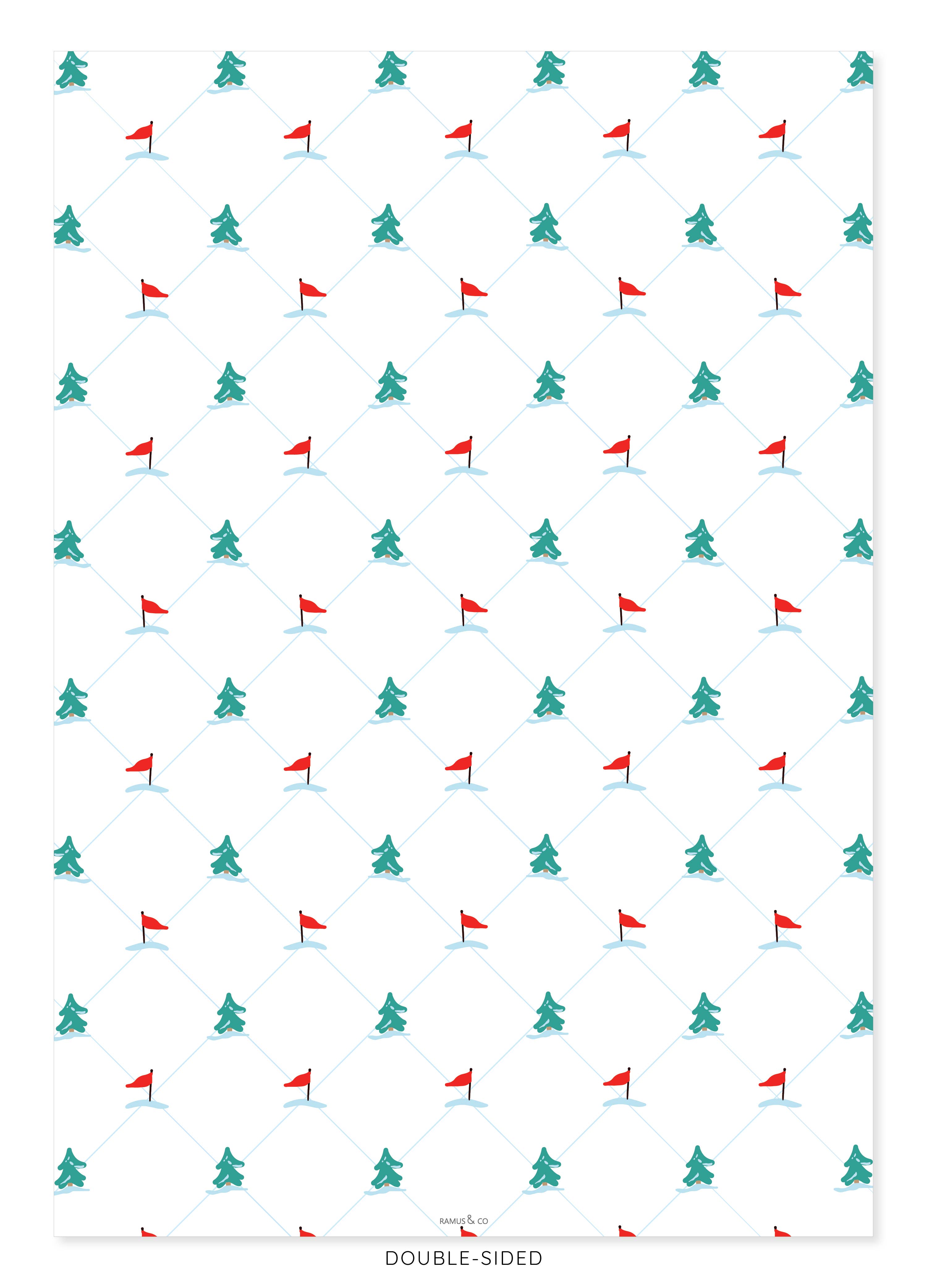 Ramus & Co. - Wholesale Flat Wrap - Ski Dogs Gift Wrap3