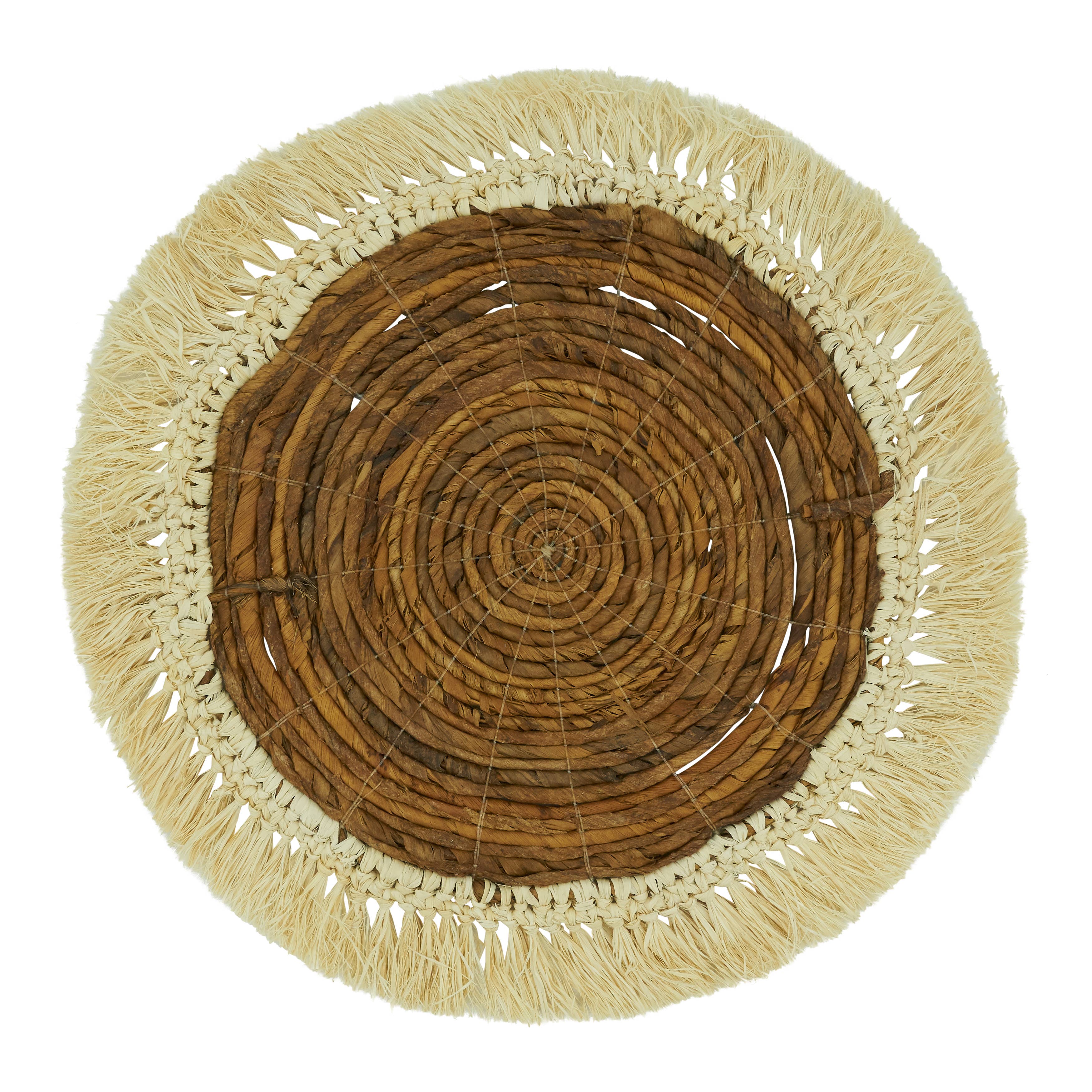 Marron Set de table Raffia Abaca en vente sur Faire2