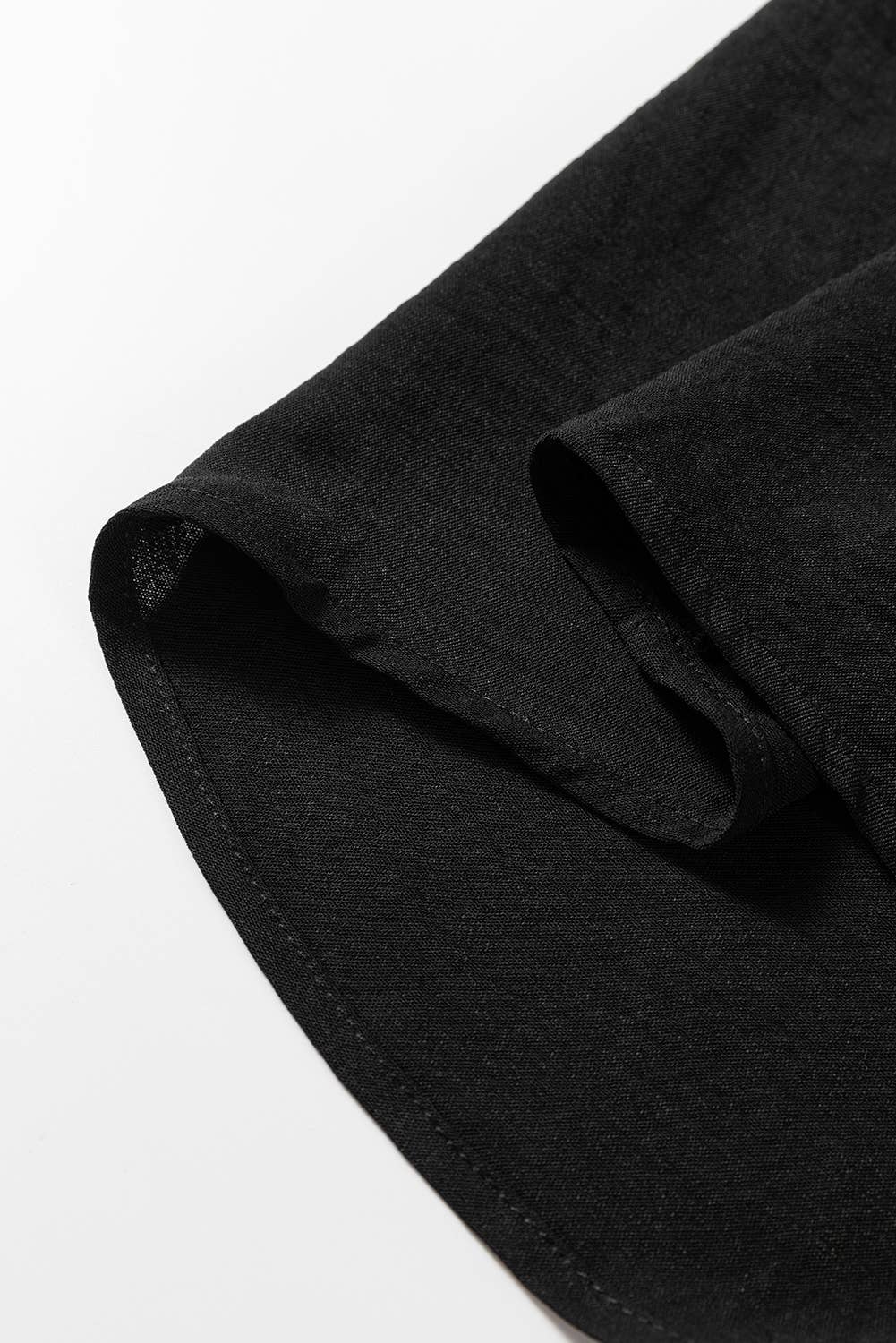 Noir Blouse à manches longues à volants et patchwork contrasté léopard (S-XL) en vente sur Faire8