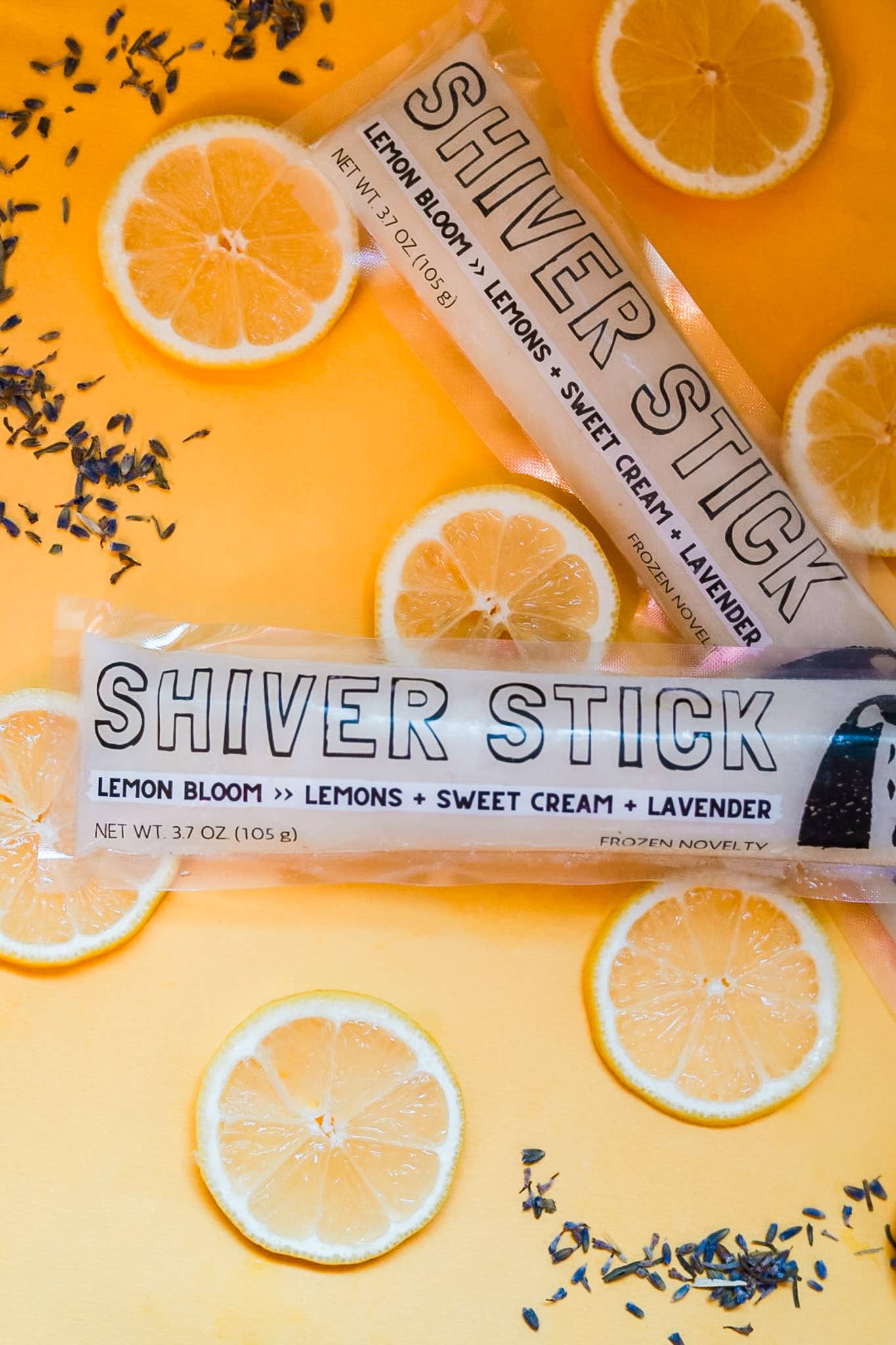 ShiverSticks - Wholesale Ice Cream/Sorbet - Lemon Bloom : Lemons + Sweet Cream + Lavender