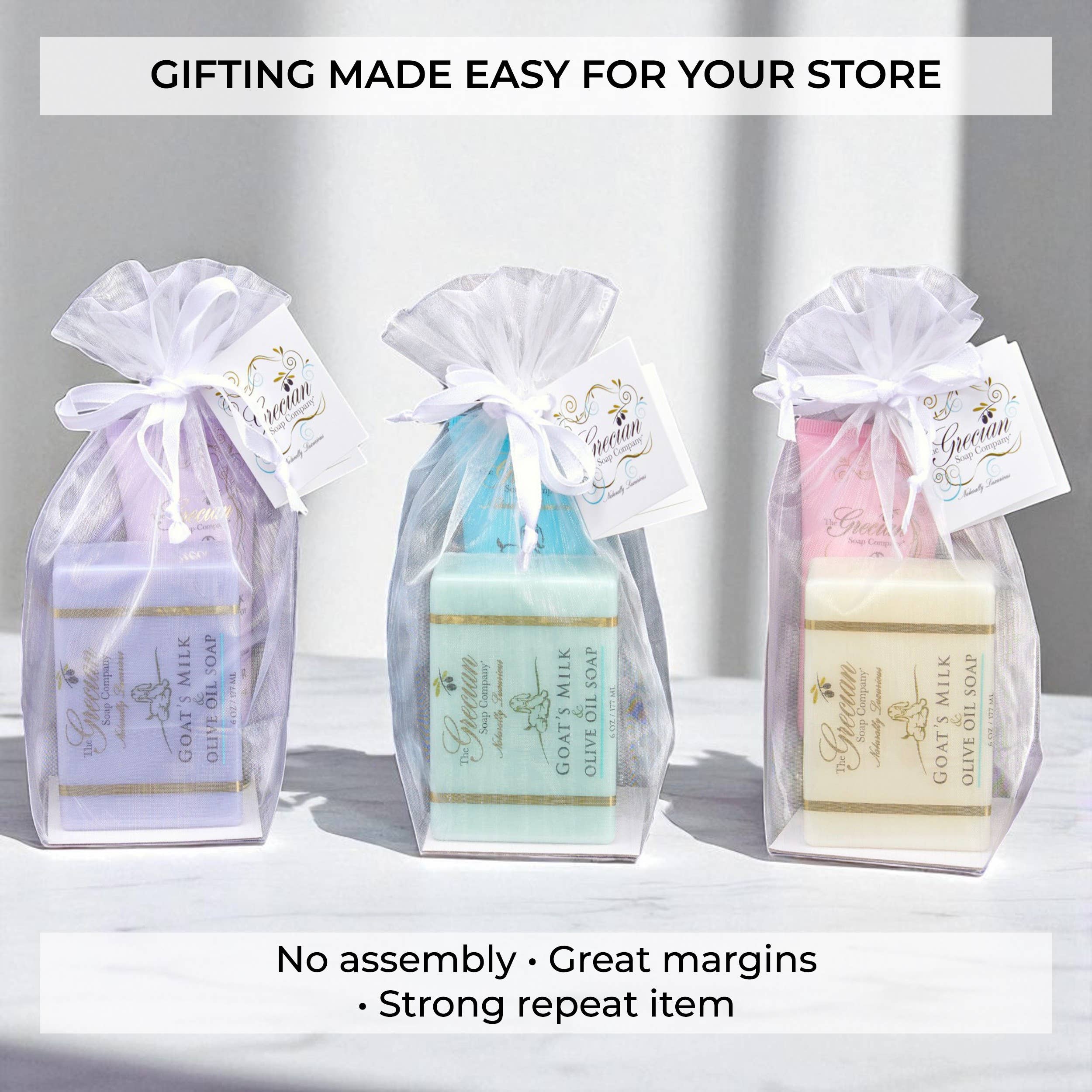 The Grecian Soap Company - Wholesale Set met bad- en lichaamsproducten - Geitenmelk Lotion Cadeauset | Biologische Zeep & Lotion11