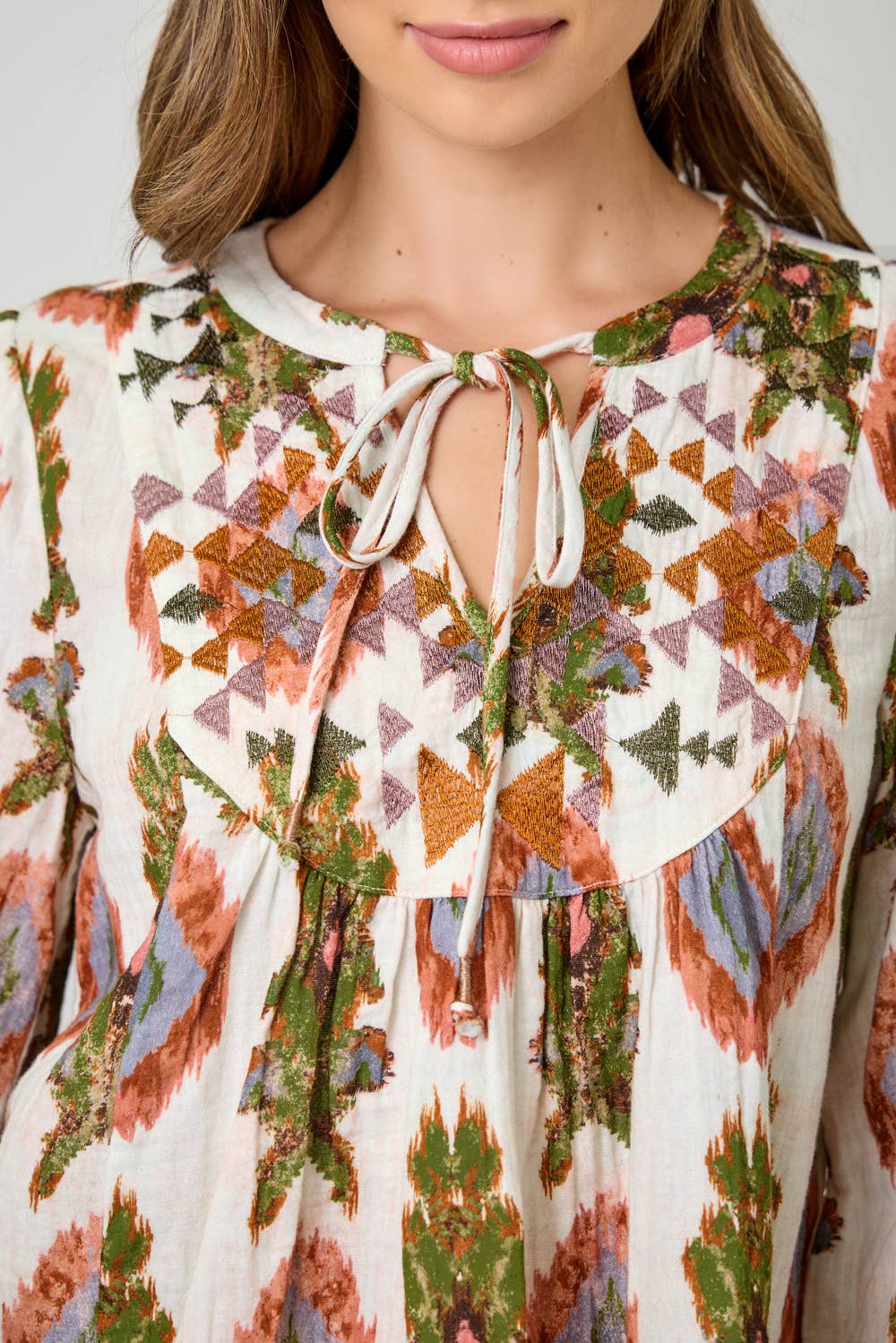 Mystree - Wholesale Blouse - Women's - 61311 Embroidery Yoke Peasant Top 13