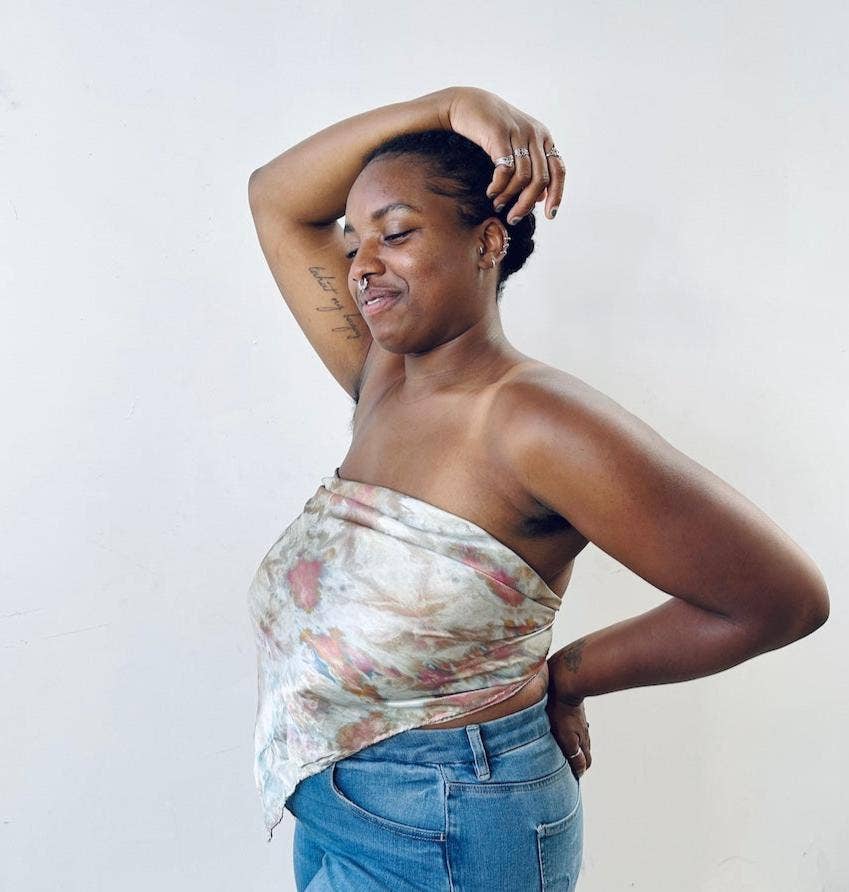 Mira Blackman - Wholesale Sjaal - Dames - Zijden sjaal met handgeverfde grote streeppatronen (10 kleuren) - veelzijdige bandana6