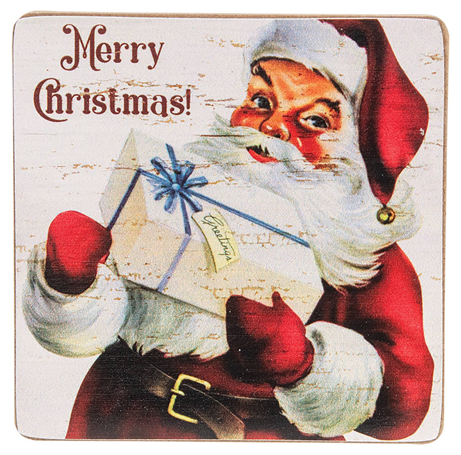 The Hearthside Collection - Wholesale Coasters - 5/Set - Vintage Santa Coasters & Holder5