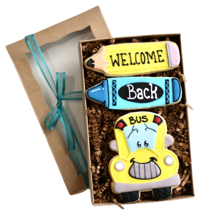 3 Ct. Back to School Boxed Cookie Set for wholesale by Sweet Sanctions LLC