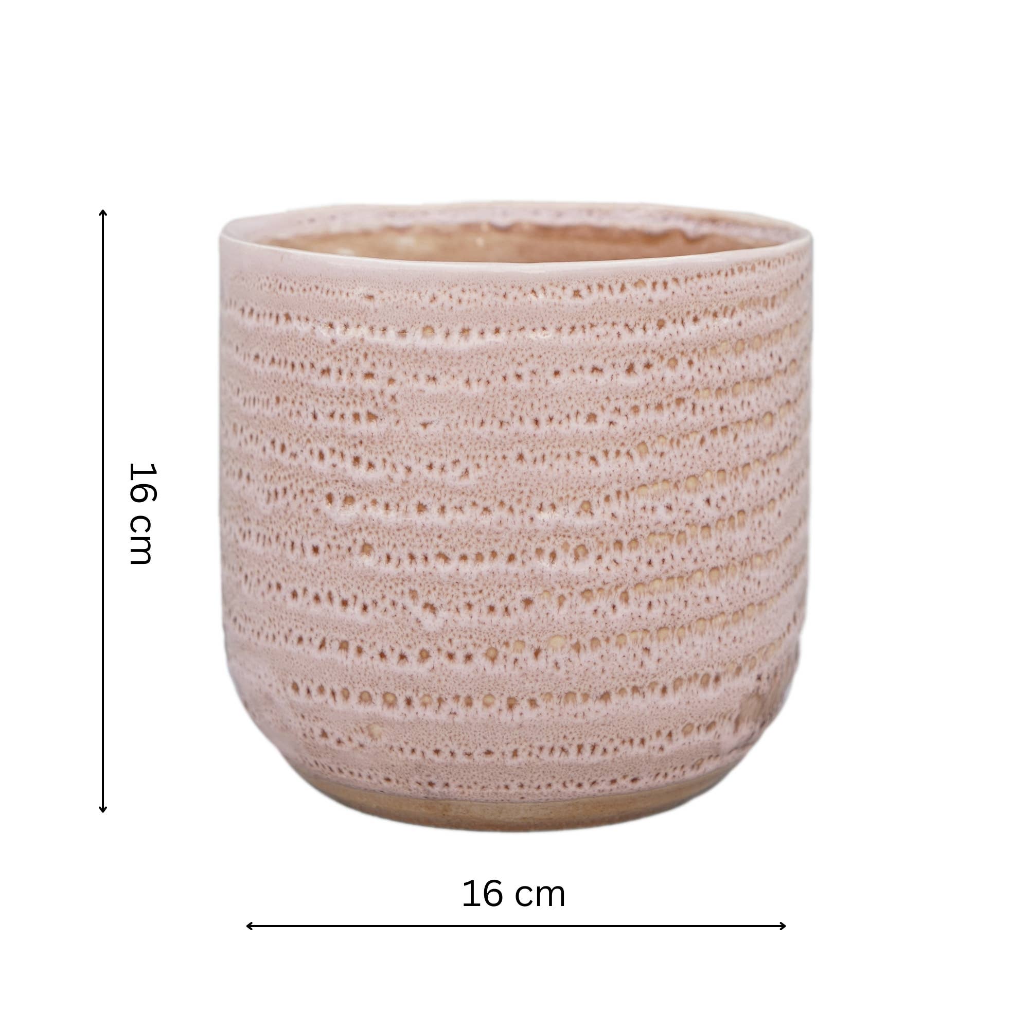 Ivyline - Vente Pot pour plante d'intérieur - Jardinière d'intérieur en céramique à glaçure réactive H16 cm x D16 cm0