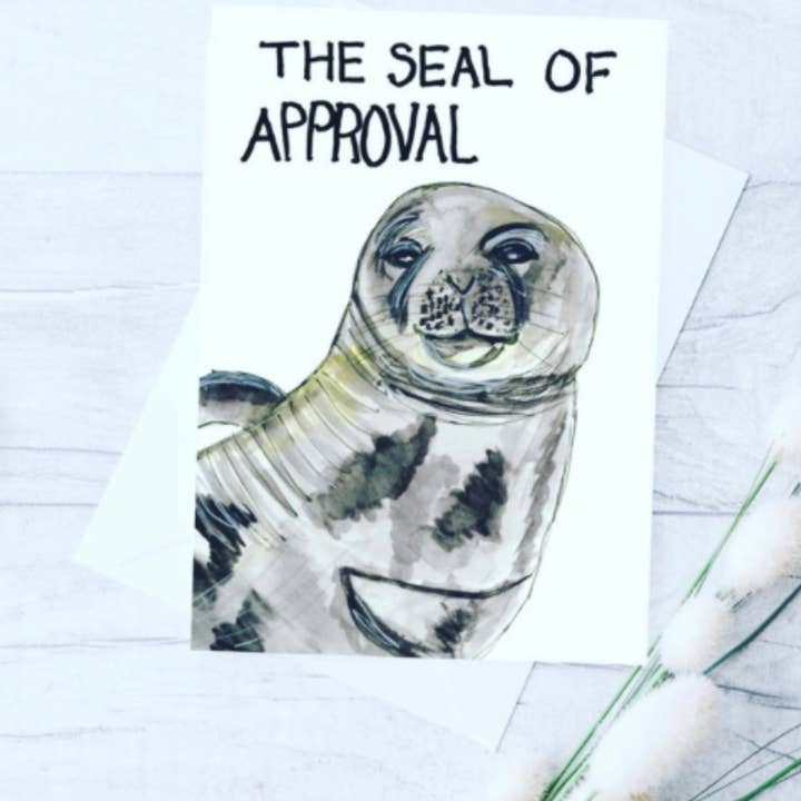 Seal of approval card for wholesale by MoreyScarfeDesigns